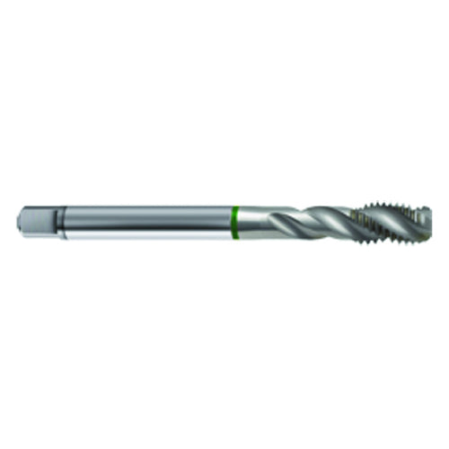 ‎M8 × 1.25 3FL 6H Cobalt Spiral Flute Semi-Bott Green Ring Tap-Bright-40 Degree Helix - Exact Tool & Supply