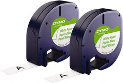 Dymo - 1/2" Wide x 156" Long, Black on White Paper Label Printer Cartridge - For DYMO Letratag Printers - Exact Tool & Supply
