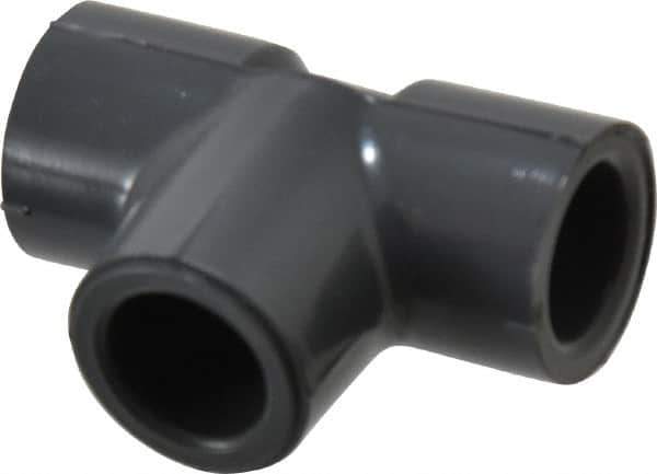 Value Collection - 1/4" PVC Plastic Pipe Tee - Schedule 80, Slip End Connections - Exact Tool & Supply
