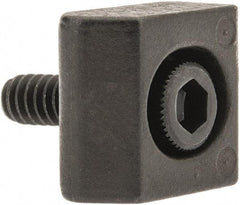 Mitee-Bite - 4-40 Screw Thread, 3/8" Wide x 0.075" High, Serrated Steel Standard Style Screw Mount Toe Clamp - 650 Lb Holding Force, 16" Lb Torque, 1.33 Lb Ft Torque, 0.26" Long Extension, 0.0075" Throw, 8 Clamps in Package - Exact Tool & Supply
