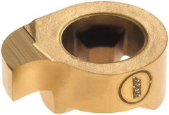 Iscar - 11-2.39-0.15GIQR Grade IC528, 2.39mm Cutting Width Carbide Grooving Insert - 0.95mm Max Depth of Cut, Right Hand, 0.15mm Corner Radius, TiCN/TiN Finish - Exact Tool & Supply