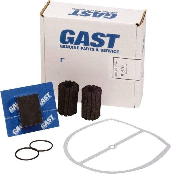 Gast - 9 Piece Air Compressor Repair Kit - For Use with Gast 0823/1023 Oil-Less "Q" Models with Internal Filtration - Exact Tool & Supply