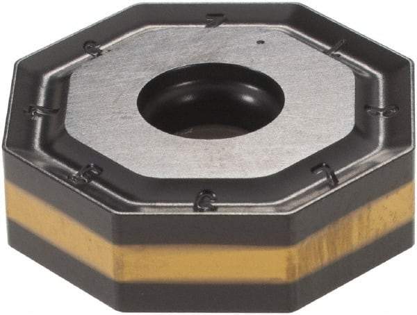 Iscar - ONMU080608 MM Grade IC5400 Carbide Milling Insert - TiCN/Al2O3/TiN Finish, 0.2362" Thick, 0.7953" Inscribed Circle, 0.8mm Corner Radius - Exact Tool & Supply