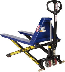 Value Collection - 3,000 Lb Capacity, 31-1/2" Lift Portable Tote Lifter - 3-1/2" Min Lift Height, 43" Fork Length x 20" Fork Width, 20" Overall Width - Exact Tool & Supply