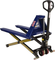 Value Collection - 3,000 Lb Capacity, 31-1/2" Lift Portable Tote Lifter - 3-1/2" Min Lift Height, 43" Fork Length x 27" Fork Width, 27" Overall Width - Exact Tool & Supply