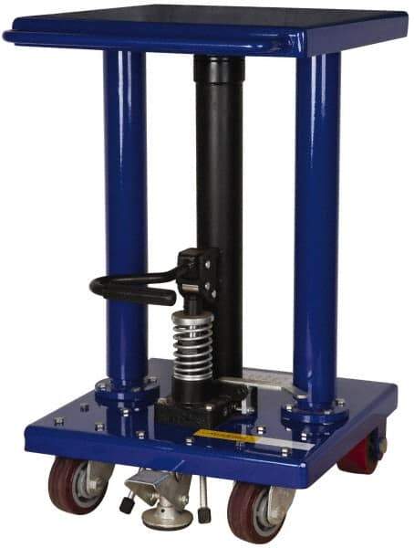 Value Collection - 500 Lb Capacity Hydraulic Lift Table - 30" to 47-1/2" Lift Height, 18" Platform Length x 18" Platform Width - Exact Tool & Supply