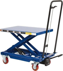 Value Collection - 400 Lb Capacity Hydraulic Scissor Elevating Cart - 8-3/4" to 29" Lift Height, 27-1/2" Platform Length x 17-5/8" Platform Width - Exact Tool & Supply