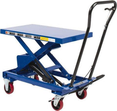 Value Collection - 1,100 Lb Capacity Hydraulic Scissor Elevating Cart - 15-1/2" to 35" Lift Height, 32-1/2" Platform Length x 19-3/4" Platform Width - Exact Tool & Supply