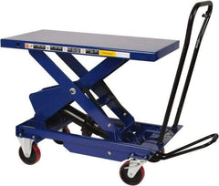 Value Collection - 1,750 Lb Capacity Hydraulic Scissor Elevating Cart - 16" to 39" Lift Height, 36" Platform Length x 20" Platform Width - Exact Tool & Supply