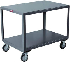 Jamco - Flush Mobile Table - Steel, Gray, 48" Long x 30" Deep x 30" High - Exact Tool & Supply
