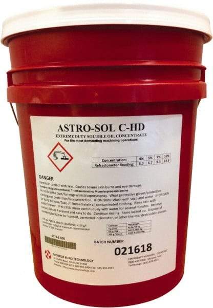 Monroe Fluid Technology - 5 Gal Pail Cutting & Grinding Fluid - Water Soluble - Exact Tool & Supply