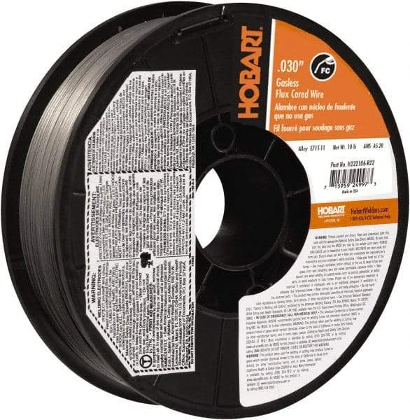 Hobart Welding Products - MIG Welding Wire Industry Specification: E71T-11 Wire Diameter: 0.03000 (Decimal Inch) - Exact Tool & Supply