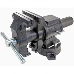 Bessey - 5" Jaw Width x 5" Jaw Opening, 2-1/2" Throat Depth, Bench & Pipe Combination Vise - Exact Tool & Supply