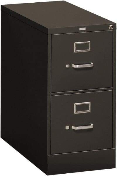 Hon - 15" Wide x 29" High x 26-1/2" Deep, 2 Drawer Vertical File - Steel, Charcoal - Exact Tool & Supply