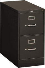 Hon - 15" Wide x 29" High x 26-1/2" Deep, 2 Drawer Vertical File - Steel, Charcoal - Exact Tool & Supply