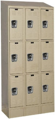 Hallowell - 9 Door, 3 Tier, Ready-Built Wardrobe & Box Lockers - Exact Tool & Supply