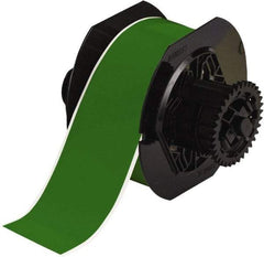 Brady - 2-1/4" Wide, Green Vinyl Labels - For BBP30 Label Printer, BBP33 Label Printer, BBP35 Multicolor Sign & Label Printer, BBP37 Color & Cut Sign & Label Printer, BradyPrinter S3100, BBP31 Sign & Label Printer - Exact Tool & Supply