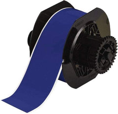 Brady - 2-1/4" Wide, Blue Vinyl Labels - For BBP30 Label Printer, BBP33 Label Printer, BBP35 Multicolor Sign & Label Printer, BBP37 Color & Cut Sign & Label Printer, BradyPrinter S3100, BBP31 Sign & Label Printer - Exact Tool & Supply