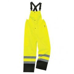 8918BK 4XL LIME BLK BOTT RAIN BIBS - Exact Tool & Supply
