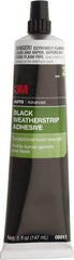 3M - 5 oz Tube Black Weatherstrip Adhesive - Series 08011, 24 hr Working Time, 24 hr Full Cure Time, Bonds to Rubber - Exact Tool & Supply