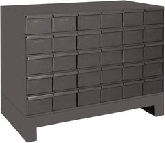 Durham - 30 Drawer, Small Parts Steel Storage Cabinet - 11-3/4" Deep x 34" Wide x 26-7/8" High - Exact Tool & Supply