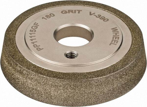 Darex - 3" Diam, 3/4" Hole Size, 1-1/4" Overall Thickness, 180 Grit, Type 12 Tool & Cutter Grinding Wheel - Medium Grade, Diamond - Exact Tool & Supply