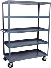 Jamco - 3,000 Lb Capacity, 36" Wide x 72" Long x 57-1/2" High Standard Utility Cart - 5 Shelf, Steel - Exact Tool & Supply