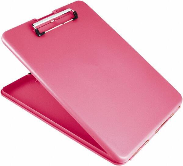 Saunders - 1-1/4" Long x 9-1/2" Wide, Clip Board - Pink - Exact Tool & Supply