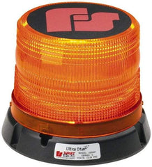 Federal Signal Emergency - Class I Candelas, 95, 120 & 60 FPM, Permanent 1" Pipe Mount Emergency LED Beacon Light Assembly - Powered by 12 to 24 Volts, Amber - Exact Tool & Supply