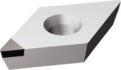 Sandvik Coromant - DCMW32.51 FP Grade CD05 Polycrystalline Diamond (PCD) Turning Insert - Uncoated, 55° Diamond, 3/8" Inscr Circle, 5/32" Thick, 1/64" Corner Radius - Exact Tool & Supply