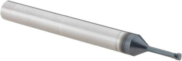 Iscar - M3x0.50 ISO, 0.093" Cutting Diam, 3 Flute, Solid Carbide Helical Flute Thread Mill - Internal Thread, 2-1/2" OAL, 1/4" Shank Diam - Exact Tool & Supply
