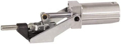 De-Sta-Co - 16,000 Lb Capacity, 2" Plunger Travel, 5/8-11 x 5/8" Plunger, 1/8 NPT Port, 5,522 N at 5 Bar, Air Power Straight Line Action Clamp - 2.63" Centerline Height, 20.56" Overall Closed Length x 7.21" Overall Closed Height, 145 Max psig, 14 to 194°F - Exact Tool & Supply