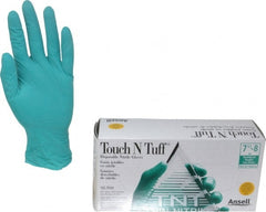 Ansell - Size M, 5 mil, Industrial Grade, Powdered Nitrile Disposable Gloves - Exact Tool & Supply