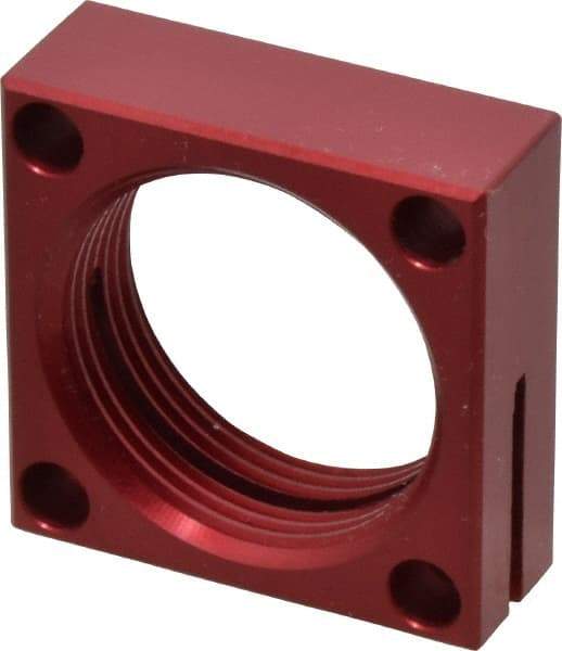 De-Sta-Co - 1-1/8 - 16 Thread, 13/64" Mounting Hole, Aluminum Clamp Mounting Block - 1/2" Thick x 1.38" Long x 1.378" Wide - Exact Tool & Supply