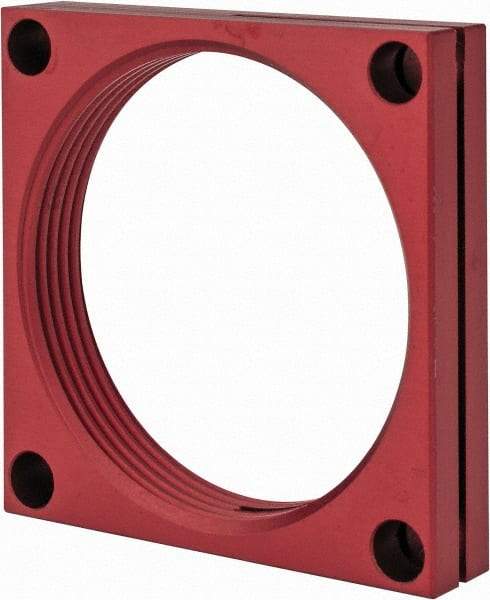 De-Sta-Co - 2-1/4 - 12 Thread, 0.28" Mounting Hole, Aluminum Clamp Mounting Block - 1/2" Thick x 2-1/2" Long x 2-1/2" Wide - Exact Tool & Supply