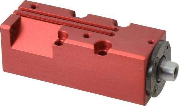 De-Sta-Co - 25 Lb Clamping Force, Right Hand Swing, 21.59mm Total Stroke, Single-Acting Pneumatic Swing Clamp - 10-32 Port, 85.6mm Body Length x 19.05mm Body Width, 4.1 cm3 (Clamp), 130 Max psi - Exact Tool & Supply