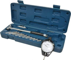Fowler - 11 Anvil, 2 to 6" Dial Bore Gage - 0.0005" Graduation, 6" Gage Depth, Carbide Anvil - Exact Tool & Supply