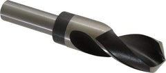 Hertel - 1-3/16" Drill, 118° Point, High Speed Steel Silver Deming & Reduced Shank Drill Bit - Oxide Finish, 6" OAL, Straight Shank, 3" Flute Length - Exact Tool & Supply