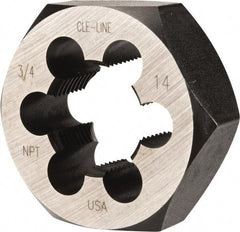 Cle-Line - 3/4-14 NPT Thread, Hex Pipe Die - Carbon Steel - Exact Tool & Supply