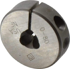 Cle-Line - #0-80 UNF Thread, 13/16" Outside Diam Carbon Steel Round Die - 1/4" Thick, Right Hand Thread, Adjustable - Exact Tool & Supply