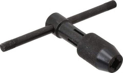 Cle-Line - #12 to 1/2" Tap Capacity, T Handle Tap Wrench - 3-5/8" Overall Length - Exact Tool & Supply