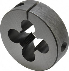 Cle-Line - 5/8-18 UNF Thread, 2" Outside Diam Carbon Steel Round Die - 5/8" Thick, Right Hand Thread, Adjustable - Exact Tool & Supply