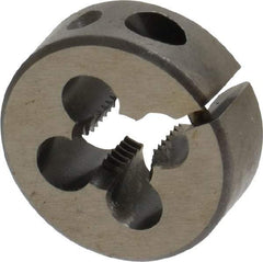 Cle-Line - 5/16-24 UNF Thread, 1" Outside Diam Carbon Steel Round Die - 3/8" Thick, Right Hand Thread, Adjustable - Exact Tool & Supply