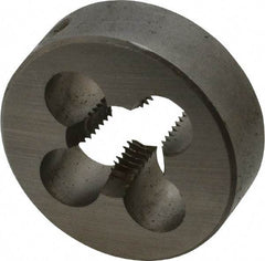 Cle-Line - 1/4-18 NPT Thread, Round Pipe Die - 1-1/2" Outside Diam, Carbon Steel - Exact Tool & Supply