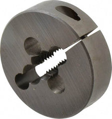 Cle-Line - 5/8-11 UNC Thread, 2-1/2" Outside Diam Carbon Steel Round Die - 3/4" Thick, Right Hand Thread, Adjustable - Exact Tool & Supply