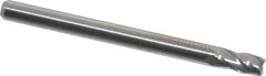 Hertel - 3mm, 6mm LOC, 3mm Shank Diam, 38mm OAL, 4 Flute, Solid Carbide Square End Mill - Single End, Uncoated, 30° Helix, Centercutting, Right Hand Cut - Exact Tool & Supply