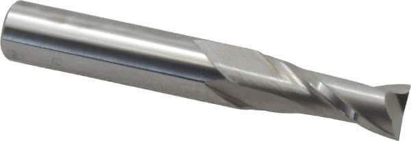 Hertel - 11/32", 7/8" LOC, 3/8" Shank Diam, 2-1/2" OAL, 2 Flute, Solid Carbide Square End Mill - Single End, Uncoated, 30° Helix, Centercutting, Right Hand Cut, Right Hand Flute - Exact Tool & Supply