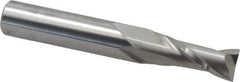 Hertel - 11/32", 7/8" LOC, 3/8" Shank Diam, 2-1/2" OAL, 2 Flute, Solid Carbide Square End Mill - Single End, Uncoated, 30° Helix, Centercutting, Right Hand Cut, Right Hand Flute - Exact Tool & Supply