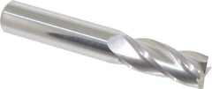 Hertel - 7/16", 1" LOC, 7/16" Shank Diam, 2-3/4" OAL, 4 Flute, Solid Carbide Square End Mill - Single End, Uncoated, Spiral Flute, 30° Helix, Centercutting, Right Hand Cut, Right Hand Flute - Exact Tool & Supply