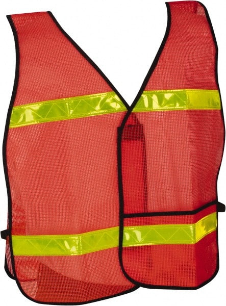 Skilcraft - High Visibility Vests; Vest Style: Public Safety ; Vest Type: Hi Visibility ; Front Closure: Hook & Loop ; Material: Vinyl Coated ; Material Composition: Mesh ; Color: Orange; Yellow - Exact Tool & Supply